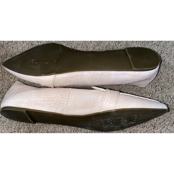 Steve Madden Jainna penny loafers crocodile-embossed Sz 10M Light Pink - Picture 10 of 12